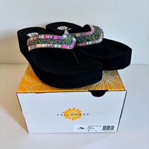 NIB Yellow Box Ravi Flip Flops - Purple - Size 9